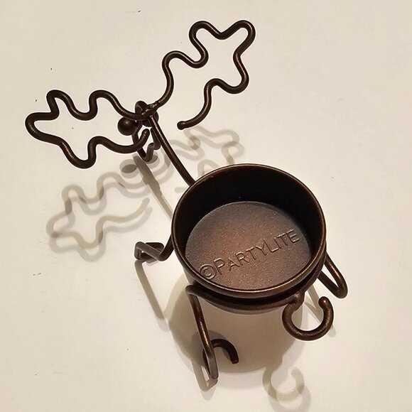 4 PartyLite Woodland Creatures Metal Reindeer / Moose Tealight Candle Holders - Picture 9 of 12